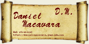 Daniel Macavara vizit kartica